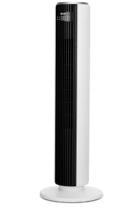 【節電対策】Levoit (レボイト) 扇風機 タワーファン 静音 DCモーター 羽なし 送風機 省エネ 左右90°自動首振り 上下風向き60°調整可 温度センサー付き 自動風量調節 12時間タイマー リモコン付