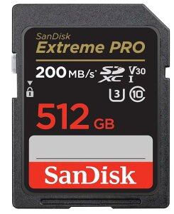 SanDisk (�T���f�B�X�N) 512GB Extreme PRO SDXC UHS-I �������[�J�[�h - C10�AU3�AV30�A4K UHD�ASD�J�[�h- SDSDXXD-512G-GN4IN