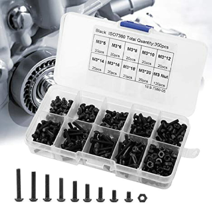 New Lon0167 100個黒M3 x 30mm合金鋼製六角ボルトソケットヘッドキャップ小ネジ(100 St?cke Schwa 楽天市場】六角ソケットネジ なべネジセット 300ピースM3合金鋼 六角穴付ボタンボルト キャップヘッド ねじセットファスナー 修理ツールアクセサリー  ボルトナットセットキット 10.9グレード : Trend Item Shop