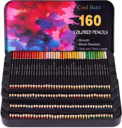 2024最新商品 160色プロ用色鉛筆、塗り絵用アーティストセット、金属製