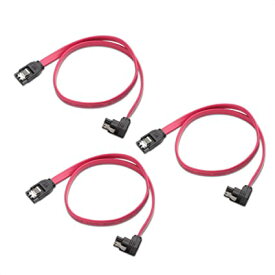 Cable Matters SATA ケーブル L型 Sata3 シリアル ATA3 ケーブル 3本セット 6 Gbps対応 SSDとHDD増設 45cm