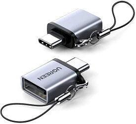 UGREEN USB C 変換アダプター OTG Type-C Thunderbolt USB3.0 タイプC 変換 5Gbps 高速データ転送 ストラップ付き MacBook, iPad Pro, Xperia XZ その他 USB-C 端末用 2個