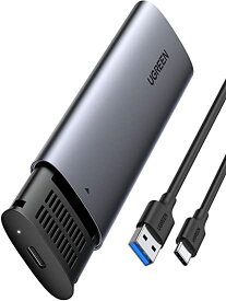 UGREEN M.2 SATA/NGFF SSD 外付けケース (B-Key M+B Key) 対応 USB A-USB C 3.1 5Gbps 工具不要 アルミ材質 2TB容量