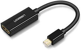 UGREEN Mini Displayport to HDMI 変換アダプター Thunderbolt to HDMI 変換 1080P フルHD 3D 金メッキ端子 Apple Macbook、Macbook Pro、Macbook Air、iMac