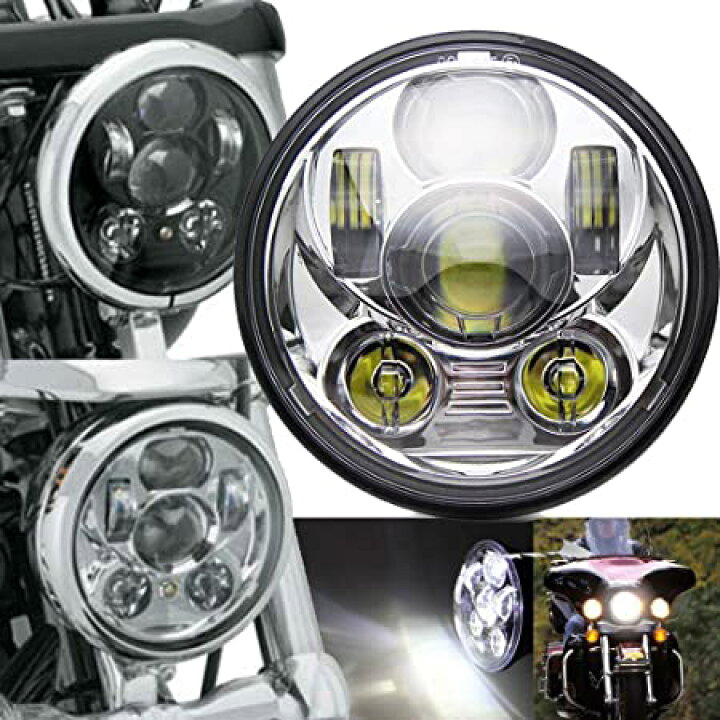 楽天市場】Karun for ハーレー LEDヘッドライト 5.75インチ Hi/50W Lo  