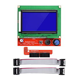 HiLetgo 3DプリンターReprapスマートコントローラー128x64 LCDディスプレイ、3Dプリンター用スマートコントローラーボード付きRAMPS 1.4 Reprap Mendel Prusa 128x64 LCD青色