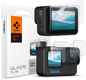 Spigen tیtB Gopro Hero 10 / Gopro Hero 9 Black Ή 6Zbg KXtB(Yp 2ƑOʃfBXvCp2) tB(ʃfBXvCp 2)