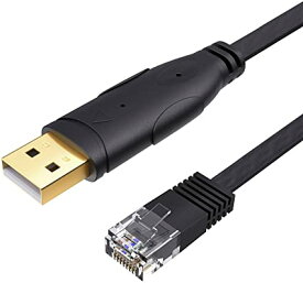 USBコンソールケーブル, CableCreation 1.8m FTDI-FT232RL チップセット内蔵 USB-RJ45シリアルケーブル Cisco、NETGEAR、TP-Link、Linksys、Ubiquiti、Huaweiルータ/スイッ