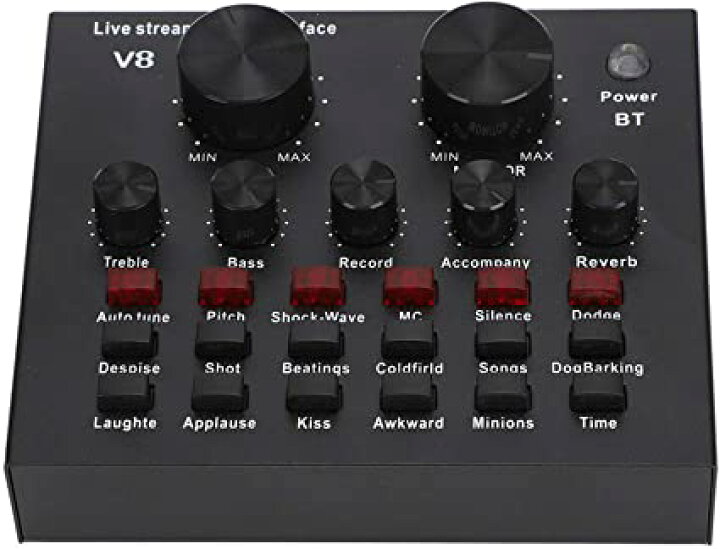 楽天市場 Richer R ポータブルライブサウンドカード V8第2世代bluetoothコンピュータサウンドカード 複数の効果音 ライブストリーミングチャーター音楽録音 Abs製ボイスカード Djネットワーク ライブ放送 カラオケ ブラック Trend Item Shop