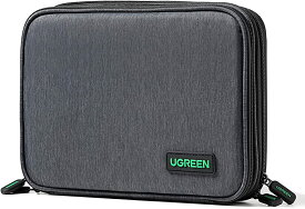 UGREEN 電子機器オーガナイザー 旅行用ケーブルオーガナイザー ガジェットバッグ アクセサリー USBケーブルコード USBフラッシュドライブ SDカード ハードドライブパワーバンク iPad Mini タブレット用