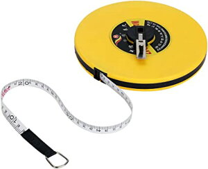 50m 巻尺 テープメジャー 測定テープ メジャー 両面目盛 ロングメジャー 巻取り式 測量 薄型 電気工事 裁縫用 手芸用