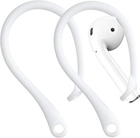 kwmobile 落下防止 イヤーフック 対応: Apple Airpods 1 / 2 / Pro / 3 - ズレ防止 固定 イヤーピース 白色