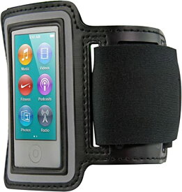 kwmobile 対応: Apple iPod Nano 7 スポーツ アームバンド - 鍵ポケット付き ランニング 散歩 タッチOK 内寸法 19-35 cm