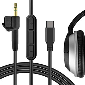 Geekria ケーブル QuickFit USB-C Digital to Audio 互換性 オーディオコード Bose Around-Ear AE2, AE2i, AE2w ヘッドホンケーブル、Type-C に適合する インラインマイクと音量コン