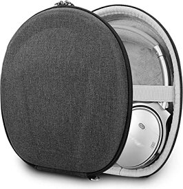Geekria ヘッドホンケースBose ボーズ QC35, QC25, QC15, Grado SR60, SR80 等 ヘッドホン 対応キャリングケース ケース バッグ (グレー プラッシュ)