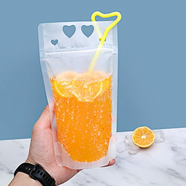 楽天市場】NUOLUX 飲み物 バッグ ジュース ストロー 500ml 大容量 飲料 