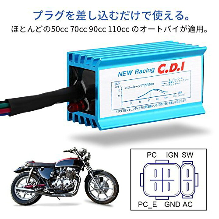 楽天市場】YOSOO CDI 点火システム 電子点火器 オートバイ 点火用 AC 交流 CDI 5ピン CDIボックス レーシングCDI イグニッションコイル  オートバイ 起動 運行 無限速 高性能 耐久性 安定性 バイク スクーター ATV用 金属 プラスチ : Trend Item Shop オートバイ CDI ユニット バイク用5ピンAC点火電圧パック小型シェルCDI点火コイル点火