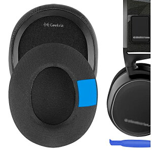 Geekria �C���[�p�b�h Sport �݊��� �p�b�h �X�e�B�[���V���[�Y SteelSeries Arctis Prime, Arctis PRO, Arctis 9X, Arctis 7, Arctis 5, Arctis 3 �w�b�h�z���ɑΉ� �p�b�h �C���[/�C���[�J�b�v (��p�W�F��/�u���b�N)