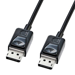 �T�����T�v���C(Sanwa Supply) DisplayPort �P�[�u��(�I�X-�I�X) 2.0m 4K60Hz�Ή� �u���b�N KC-DP2K