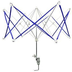 CarAngels かせくり器 玉巻き 糸巻き 折りたたみ式 手芸 毛糸 編み物道具 プラスチック 合金 (ブルー)