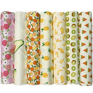 7枚 手芸用 カットクロス はぎれ 生地 パッチワーク DIY 花柄 56×46cm 綿 布セット(果物)はぎれ 福袋