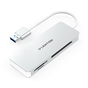 LENTION USB 3.0 カードリーダー CB-H12 Micro SD(TF)/SD/CF(コンパクトフラッシュ)対応 UHS-I高速 (最大転送速度104MB/s) 同時に読み書き USB Type-A MacBook Pro (2016-2020 / M1 Chip)、MacBook Air (2018-2020 / M1