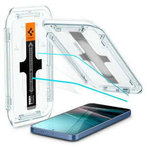 Spigen Galaxy S25 �K���X�t�B���� Galaxy S25/24 �w��F�ؑΉ� 9H�d�x�����K���X �\��t���L�b�g�t�� �i�m�R�[�e�B���O ��U�h�~ 2���� EZ Fit �M�����N�V�[S25/24