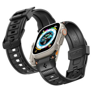 Apple Watch �o���hApple Watch Ultra 2/1 49mm / Apple Watch 10 46mm �o���h Series 9/8/7/6/5/4/SE 45mm, 44mm �Ή� �R���p�`�u�� �ϋv�� TPU ���M�b�h�E�E���g�� AMP07105 (�}�b�g�E�u���b�N)