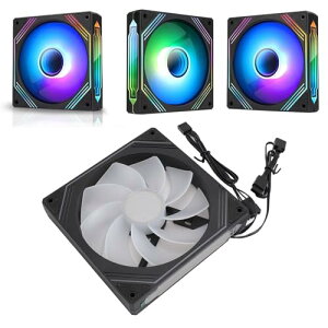 140mm ARGB PWM V[Vt@AAhXw\ RGB pt@ 5V 3PIN RlN^A650-1850RPM xAWG[^[ PC V[Vp CPU N[[p PWM t@AÂň肵p (o[Xub