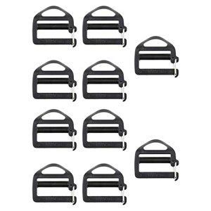 N/A 10個/個プラスチックウェビングバックルにある25mmストラップアウトドアバックパックアタッチメント ブラック