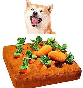 犬 おもちゃ ペットおもちゃ 知育玩具 犬 にんじん ノーズワークマット おやつ隠し 分離不安/ストレス解消/集中力向上/嗅覚訓練 おもちゃ 運動不足 食いすぎる対策 噛む 知育 噛む ストレス