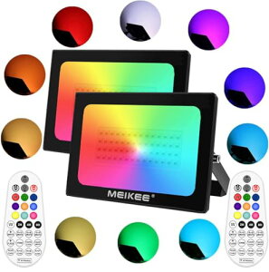 MEIKEE RGB LED ͋C tbh Cg O J[Cg  C~l[V 60W Ɩ EH[v h ho NX}X EFfBO o[ ze EW Nup
