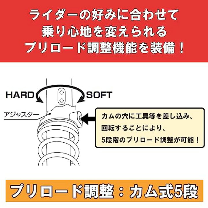 楽天市場】キタコ(KITACO) リアショック 黒/青 ズーマー 520-1125010 