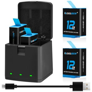 COOLSHOW GoPro Hero 12/Hero 11/Hero 10/9 obe[21800mAh ю[{bNXgvGoPro Hero 12/11/10/9 obe[[diUSB Type-CtjGoPro Hero 10 BlackAGoPro Hero 9 BlackAGoPro HERO 11 BlackAHERO 12