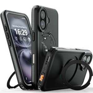 �y�h���E�X�^���h�@�\�EMagSafe�Ή��zUMITTOS iPhone 16 �p �P�[�X �h�� �Ռ��z�� �����B�e�Ή� ��F�ؑΉ� �S�ʕی� ���S�h�� �h�� �h�o ����~�� �莝���₷�� ��� �ϏՌ� �X�g���b�v�t�� �J�̓�