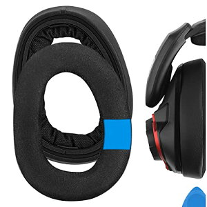 Geekria �C���[�p�b�h Sport �݊��� �p�b�h �[���n�C�U�[ Sennheiser GSP 600, GSP 670, GSP 500 Professional Gaming GSP 601, GSP 602 �w�b�h�z���ɑΉ� �p�b�h �C���[/�C���[�J�b�v (��p�W�F��/�u���b�N)