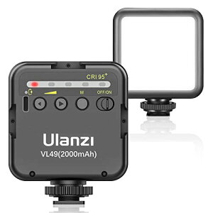 ULANZI VL49 LEDJrfICg BepCg [d obe[2000mAh \tg Px 邳 3R[hV[t X}[gtHCg iPhone/DJI Osmo Pocket/Osmo Mobile 3/Gopro Hero 8/7/6