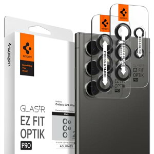 Spigen Galaxy S24 Ultra JیtB ubN 2Zbg \tLbgt ߗ dx9H ϏՌ MNV[ S24 Ultra Ή YیtBEZ Fit Optik Pro