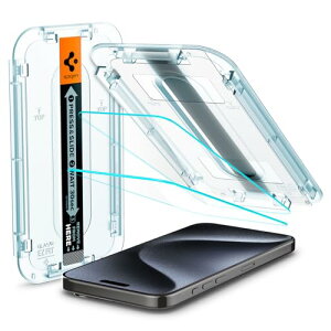 Spigen iPhone 16 Plus/iPhone 15 Plus KXtB 9HdxKX \tLbgt iPhone16Plus/iPhone15PlusΉ یtB imR[eBO Uh~ 2 EZ Fit