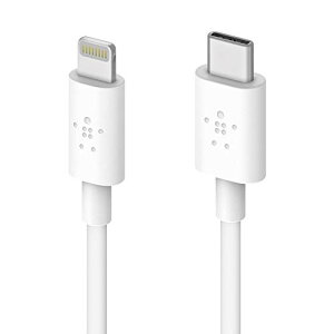 Belkin USB-C to CgjOP[u iPhone 13 mini / Pro / Pro Max / 12 / SE / 11 / XR Ή }[d ϋv MFiF PDΉ 1.2m zCg F8J239BT04-WHT-A