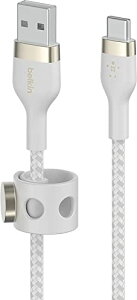 Belkin USB-A to USB-C ґgVRP[u iPhone 15/iPad mini/iPad Pro/iPad Air/Galaxy/AndroidX}[gtHE^ubgΉ ϋv USB-IFF 1[g zCg BOOST CHARGEFlex CAB010bt1MWH