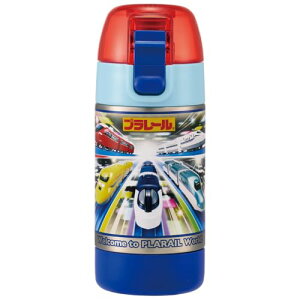 スケーター(Skater) 子供にやさしい 軽量 水筒 ステンレス 一層 マグボトル 常温用 350ml 子供用 ワンプッシュ 直飲み プラレール SSSC4D-A