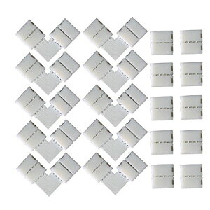CESFONJER 10X L�`���C�g�X�g���b�v�R�l�N�^4�s���A10X 4�s��LED�pLED�X�g���b�v�M���b�v���X�R�l�N�^10mm SMD 5050���FLED�X�g���b�v�A��h��