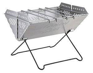 �y�z �L���v�e���X�^�b�O(CAPTAIN STAG) �o�[�x�L���[�R���� �O���� ���Α� V�^ �X�}�[�g�O���� Type2 �X�e�����X�� �A�~/�S�g�N�e2�� UG-88 �V���o�[ �g���T�C�Y:(��)��235×���s185×����210mm