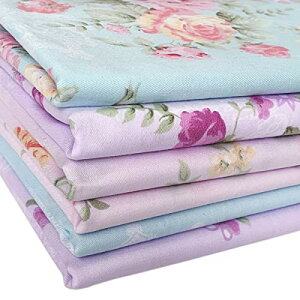 6枚 生地 はぎれ セット 手作り 北欧 かわいい おしゃれ 綿100% 花柄 46x56cm DIY 手芸用 パッチワーク布 カットクロス 布 (バラ)