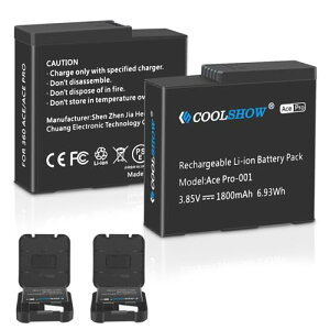 COOLSHOW Insta360 Ace/Ace Pro obe[p 1800mAh 2 Insta360 Ace/Ace Pro Jƌ݊܂