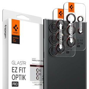 Spigen Galaxy S24 Ultra JیtB L-Series Edition 2Zbg \tLbgt ߗ dx9H ϏՌ MNV[ S24 Ultra Ή YیtB EZ Fit Optik Pro