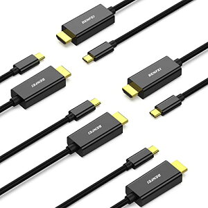 BENFEI 5 1.8m USB Type C - HDMI P[uy4K@30Hz UHDfóz^CvC to HDMI ϊA_v^ Thunderbolt 3/4 ݊ iPhone 15 Pro/Max, MacBook Pro/Air 2023, iPad Pro, iMac, S23, XPS 17