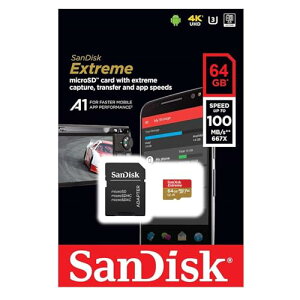 �T���f�B�X�N ( SANDISK ) 64GB microSDXC Extreme SD�A�_�v�^�t�� �m�C�O�p�b�P�[�W�n