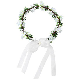 [BESTOYARD] 花冠 花かんむり ヘッドドレス 髪飾り 花嫁ヘアアクセサリー フラワー はなかんむり 子供 大人 キッズ ブライダル パーティー 写真撮影 演奏会 ホワイト